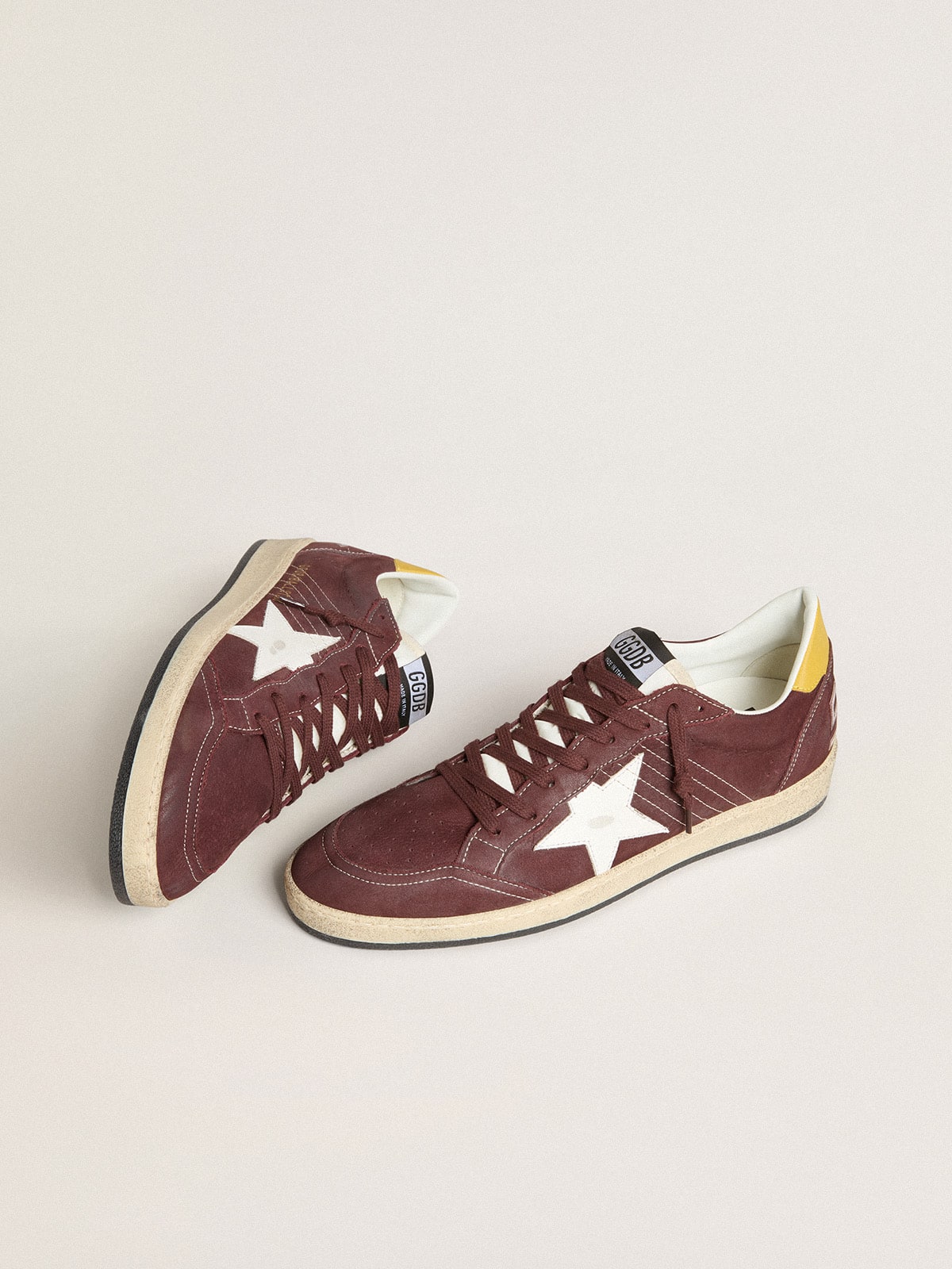 Golden Goose Women’s Ball Star In Chocolate Nubuck With Leather Star And Heel Tab - Sneaker Türkiye
