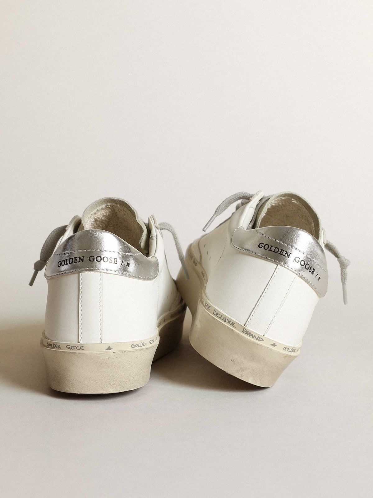 Golden Goose Women’s Hi Star With Star In Leopard Print Pony Skin And Silver Heel - Sneaker Türkiye