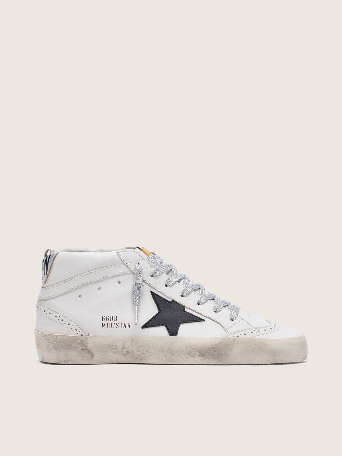 Golden Goose Women’s Mid Star With Laminated Heel Tab And Glitter Laces - Sneaker Türkiye
