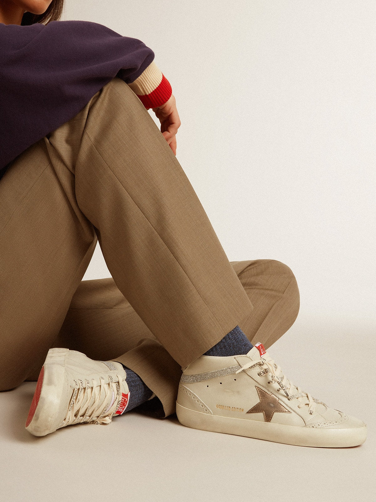 Golden Goose Women’s Mid Star LTD With Bronze Leather Star And Swarovski Crystal Flash - Sneaker Türkiye