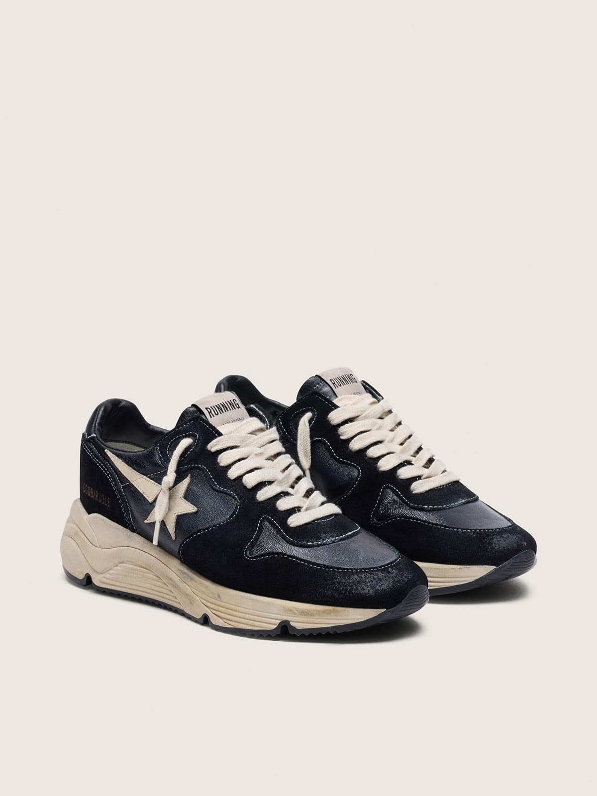 Golden Goose Women’s Running Sole In Black Nappa And Suede - Sneaker Türkiye