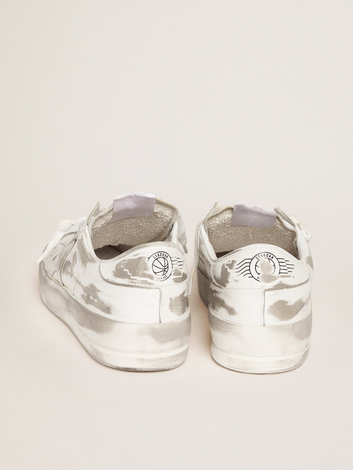 Golden Goose Stardan Sneakers In White Leather With Lived-In Treatment - Sneaker Türkiye