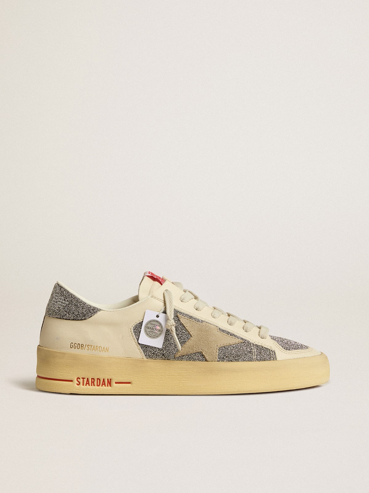 Golden Goose Women’s Stardan In Suede With Sand Star And Silver Swarovski Crystal Inserts - Sneaker Türkiye