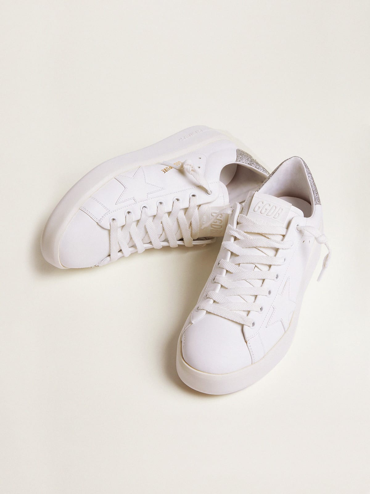 Golden Goose Women’s Purestar Sneakers With Glittery Silver Heel Tab - Sneaker Türkiye