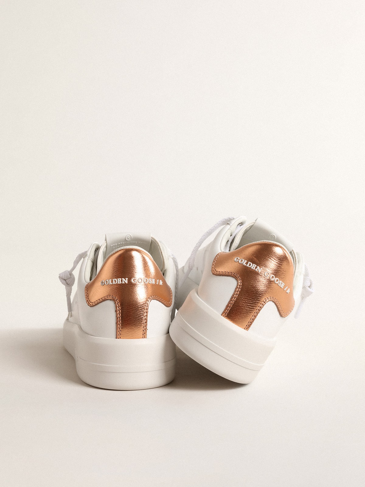 Golden Goose Women’s Bio-Based Purestar With Bronze Metallic Leather Heel Tab - Sneaker Türkiye