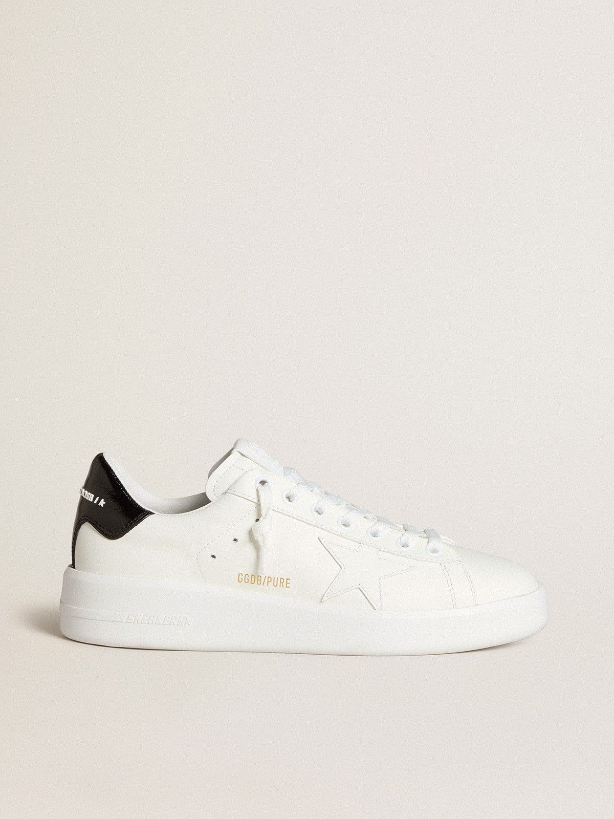 Golden Goose Women’s Purestar With Leather Star And Black Patent Leather Heel Tab - Sneaker Türkiye