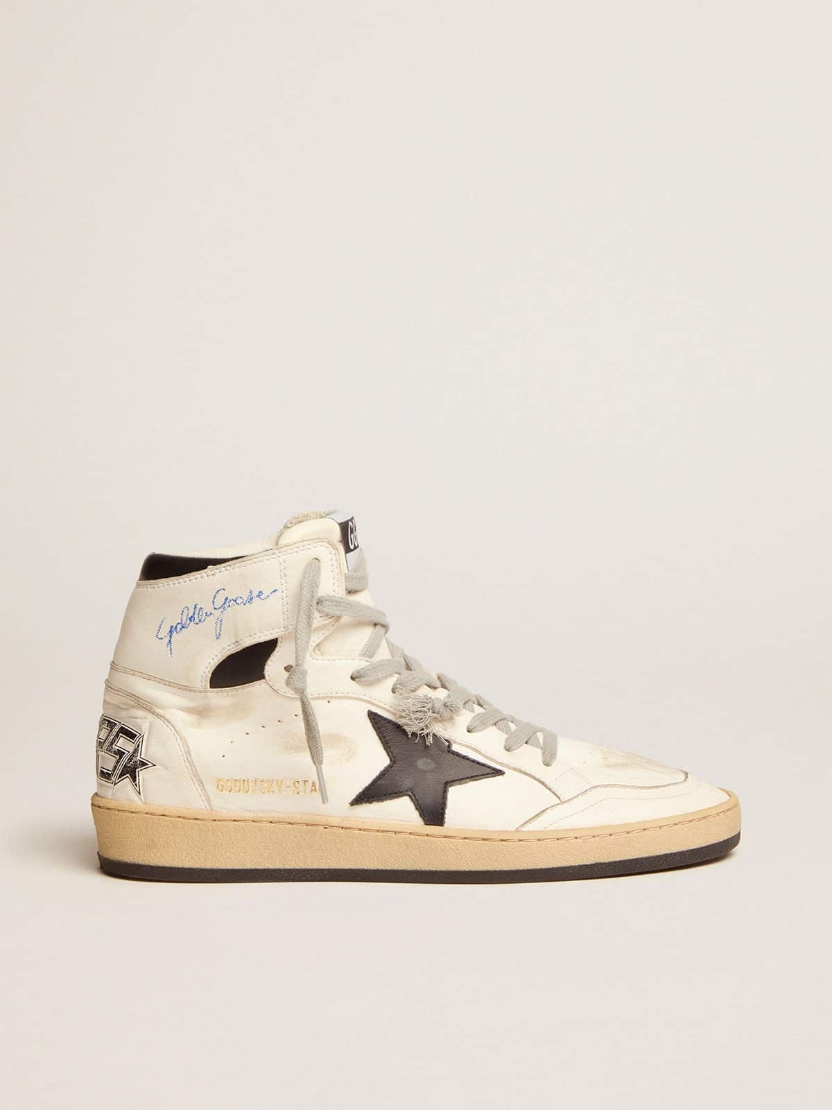 Golden Goose Women’s Sky-Star With Signature On The Ankle And Black Inserts - Sneaker Türkiye