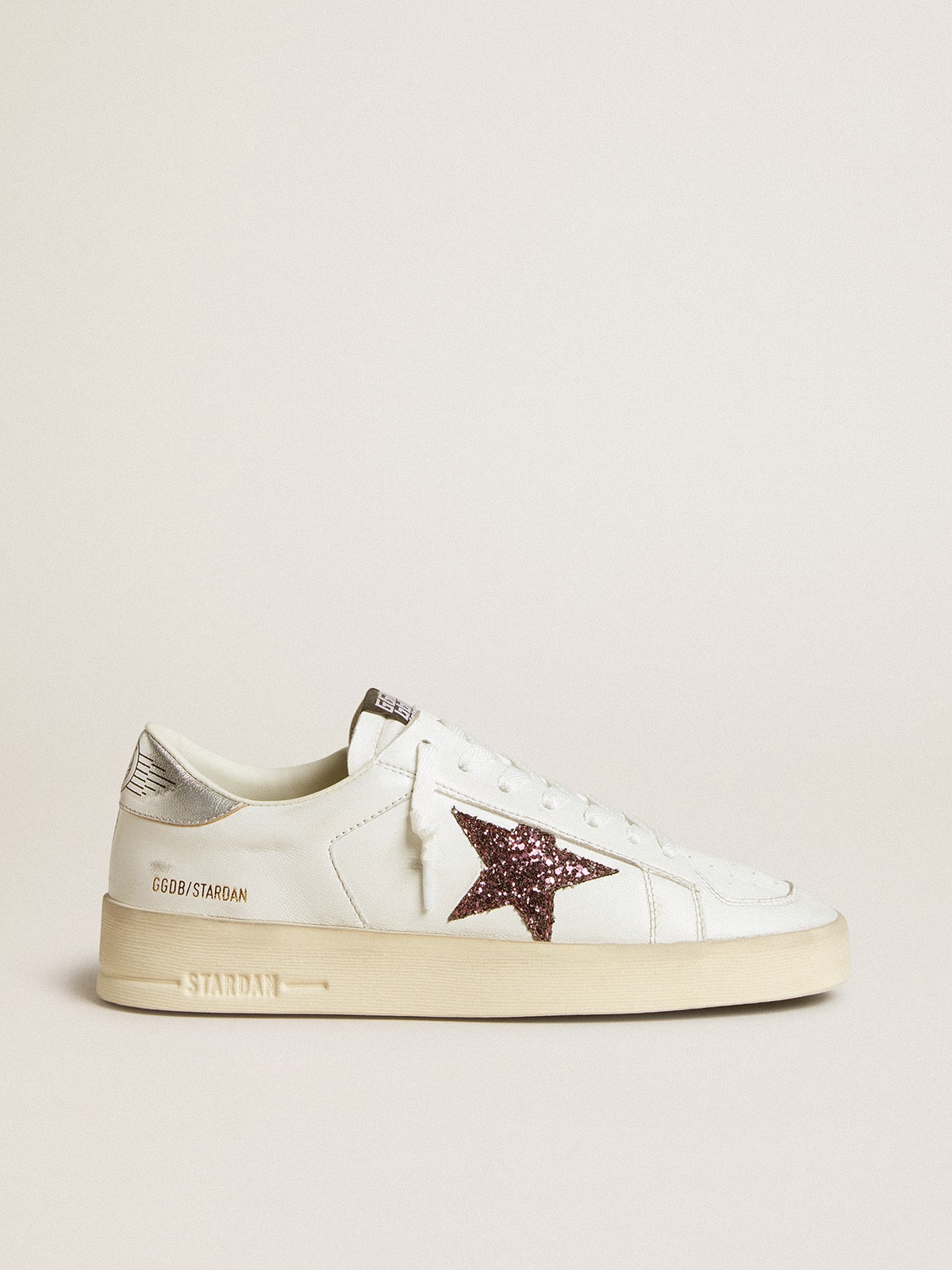 Golden Goose Women’s Stardan In Nappa With Glitter Star And Metallic Leather Heel Tab - Sneaker Türkiye