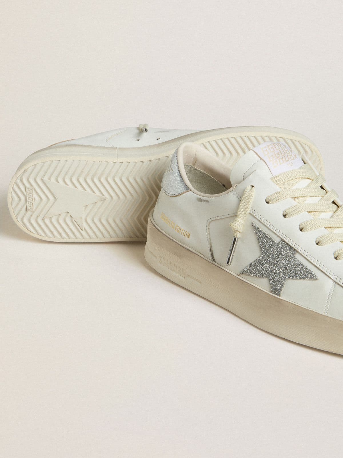 Golden Goose Women’s Stardan LTD With Swarovski Crystal Star And Metallic Leather Heel Tab - Sneaker Türkiye