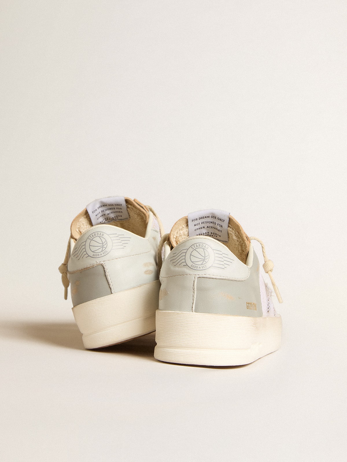 Golden Goose Stardan In Gray Nappa Leather And White Mesh With Gray Leather Star - Sneaker Türkiye
