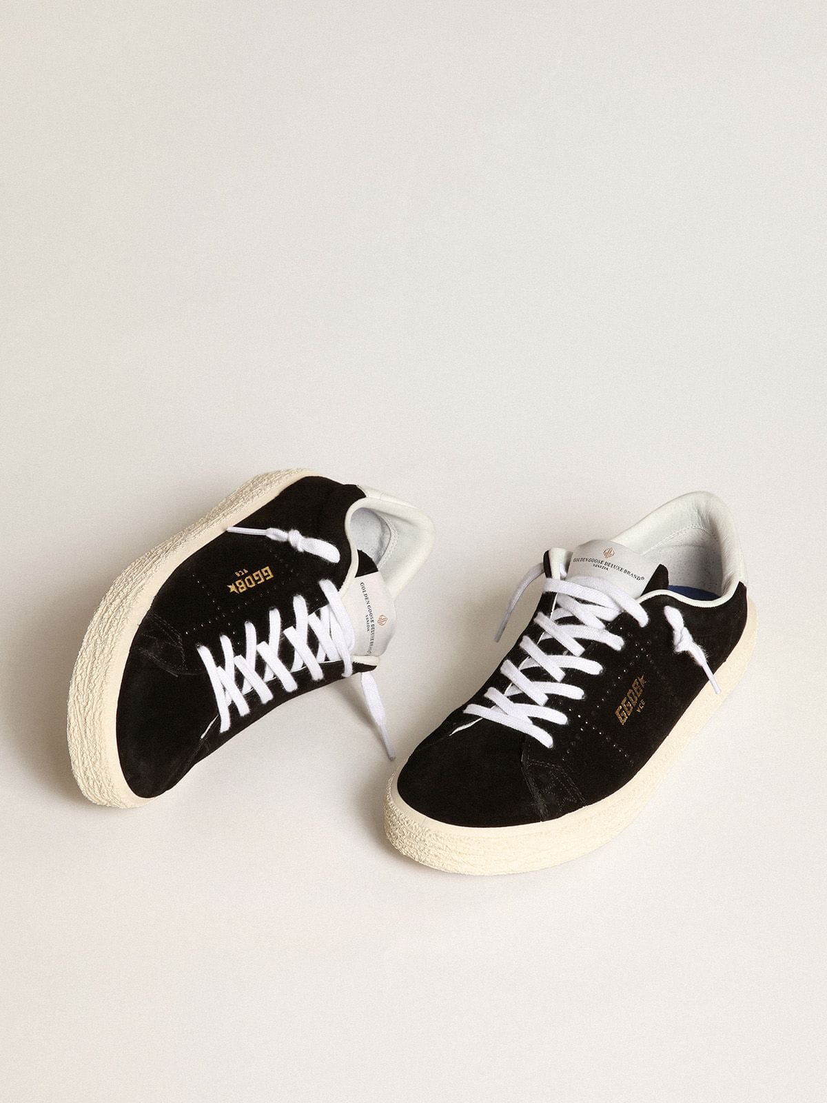 Golden Goose Women’s Tennis In Black Suede With White Leather Heel Tab - Sneaker Türkiye
