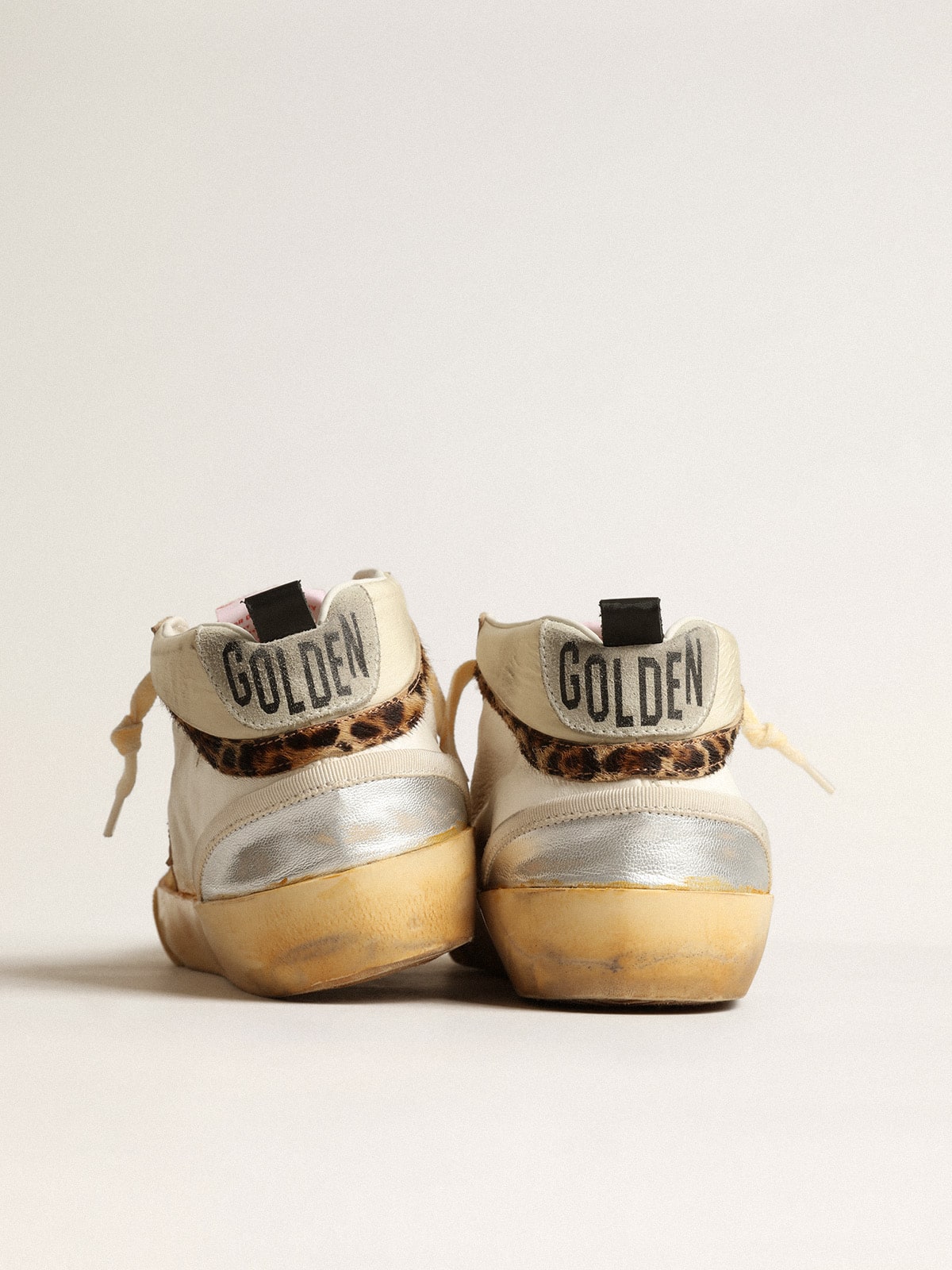 Golden Goose Mid Star LTD With Silver Metallic Leather Inserts And Pink Star - Sneaker Türkiye