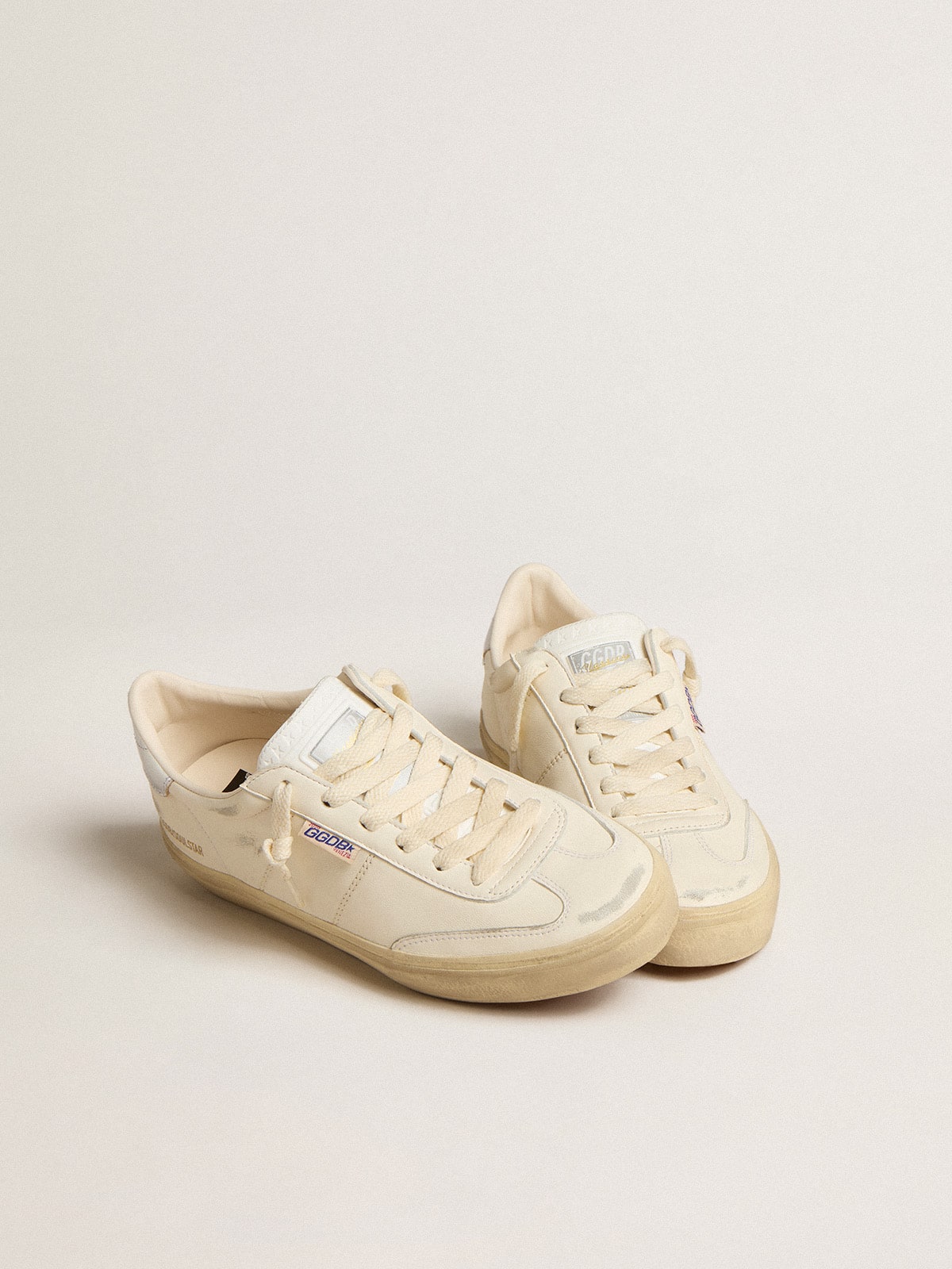 Golden Goose Soul Star In White Nappa With Metallic Silver Leather Heel Tab - Sneaker Türkiye