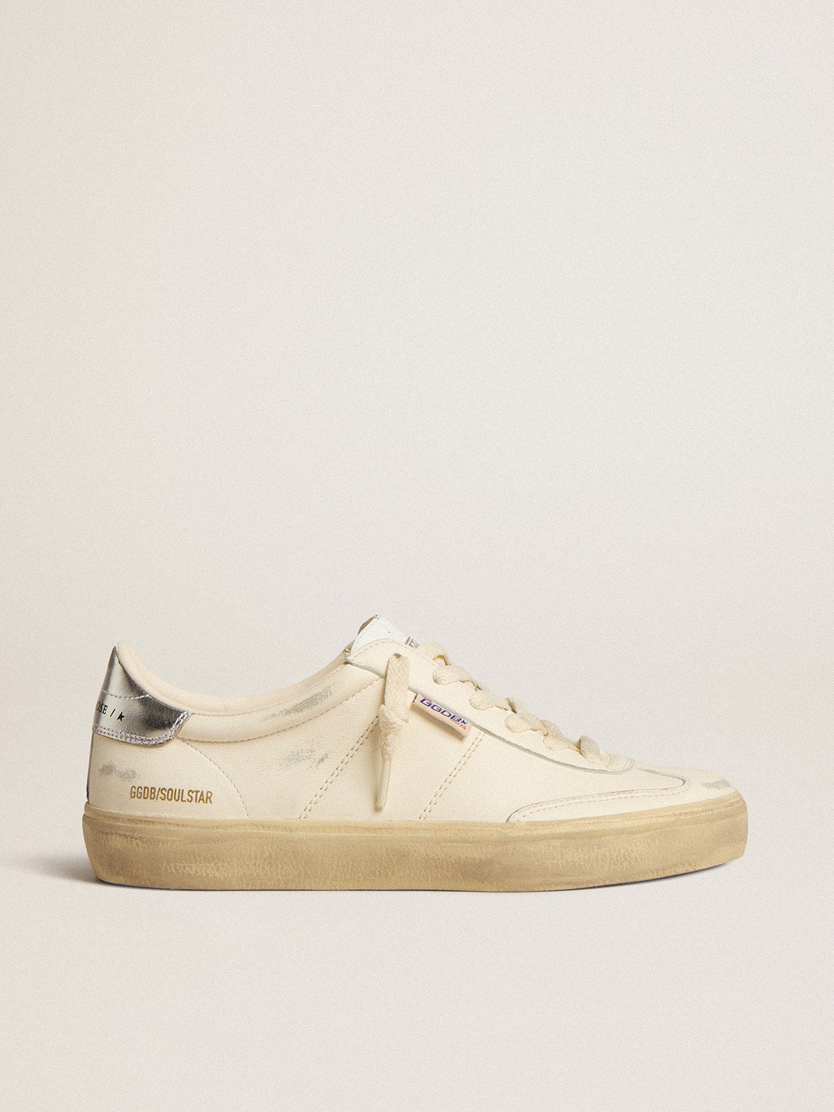 Golden Goose Soul Star In White Nappa With Metallic Silver Leather Heel Tab - Sneaker Türkiye