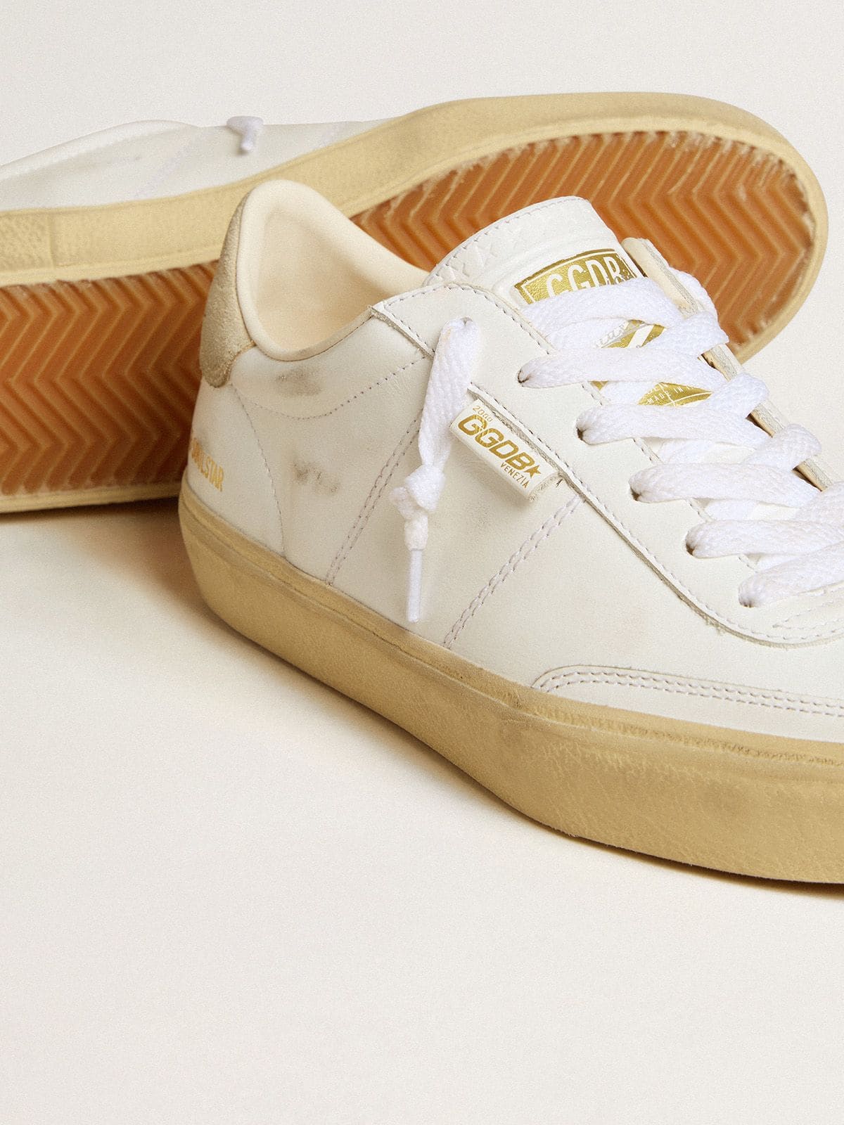 Golden Goose Women’s Soul Star In White Leather With Beige Suede Heel Tab - Sneaker Türkiye