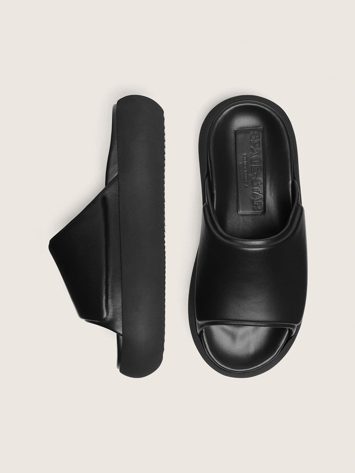 Golden Goose Women’s Space-Star Slip-Ons In Black Leather - Sneaker Türkiye