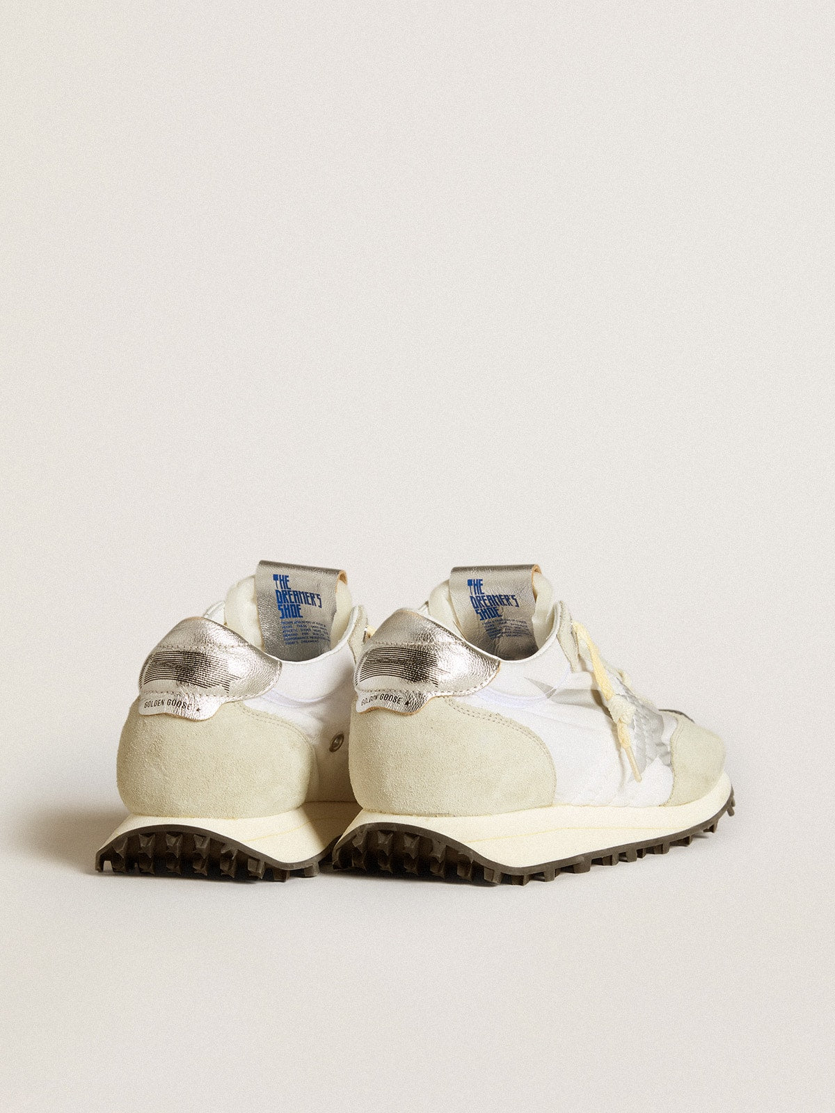 Golden Goose Women’s Marathon With White Nylon Upper And Silver Star - Sneaker Türkiye