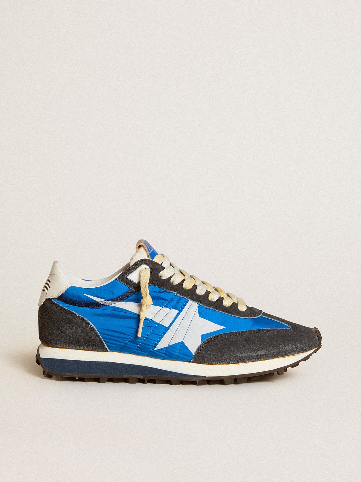 Golden Goose Women’s Marathon With Blue Nylon Upper And White Star - Sneaker Türkiye