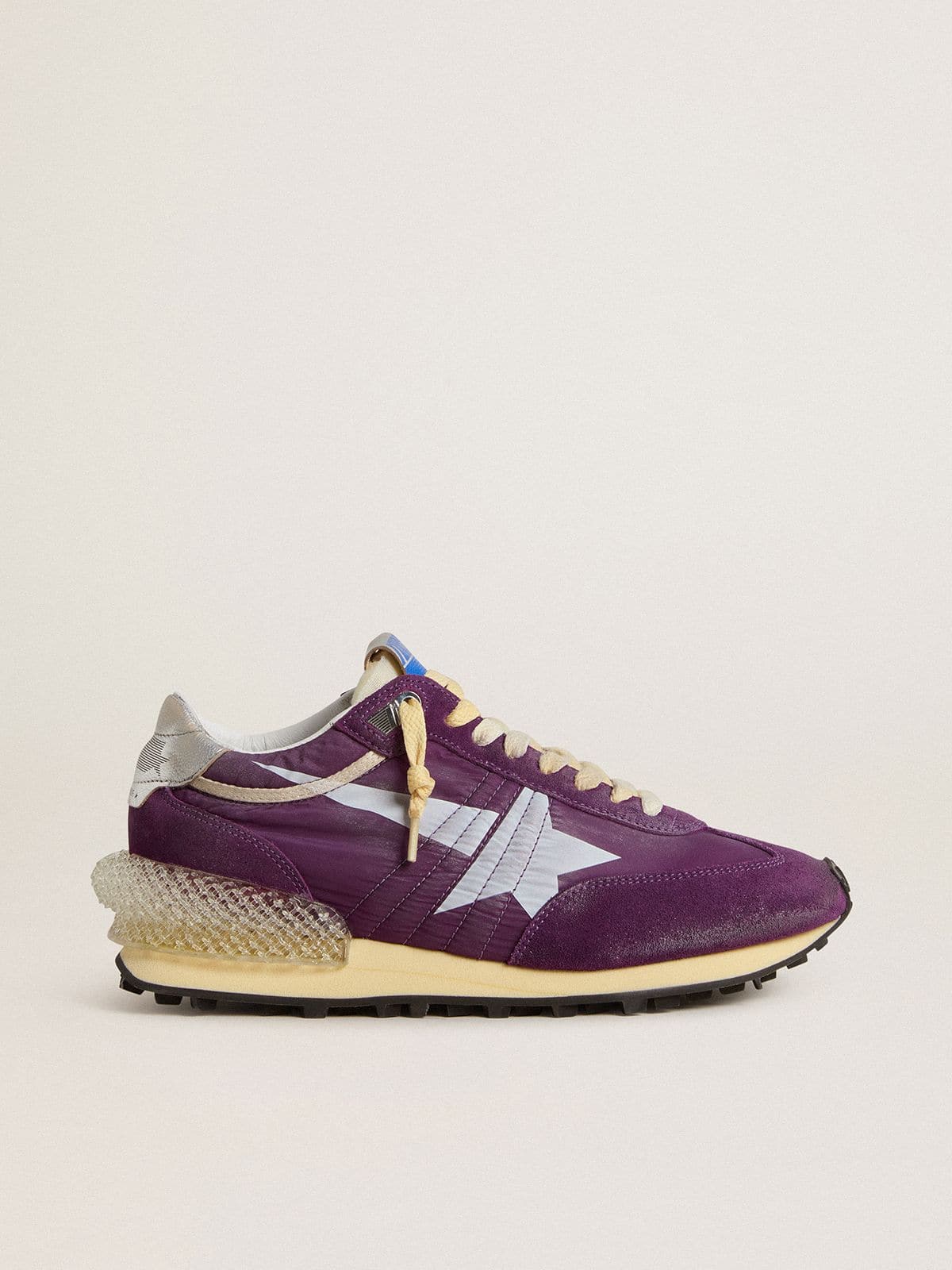 Golden Goose Women’s Marathon With Purple Nylon Upper And White Star - Sneaker Türkiye
