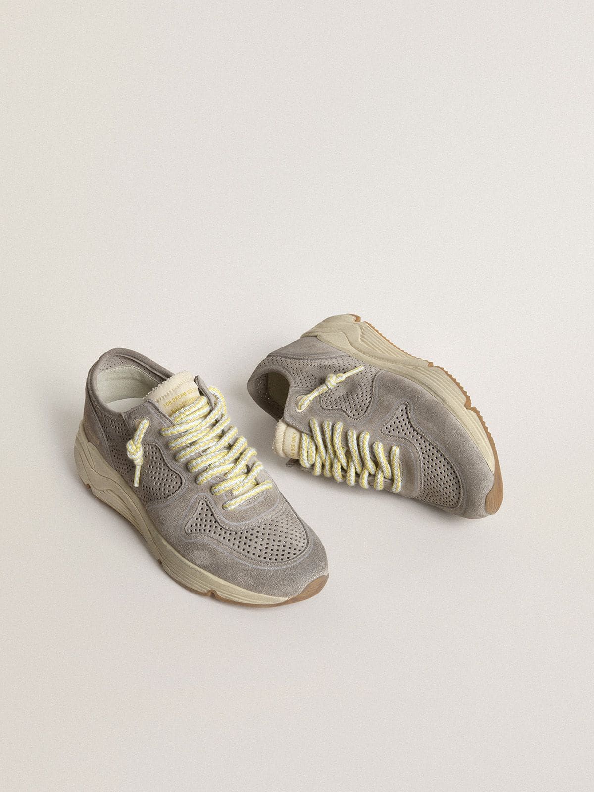 Golden Goose Women’s Running Sole In Gray Suede With Gray Suede Star And Heel Tab - Sneaker Türkiye