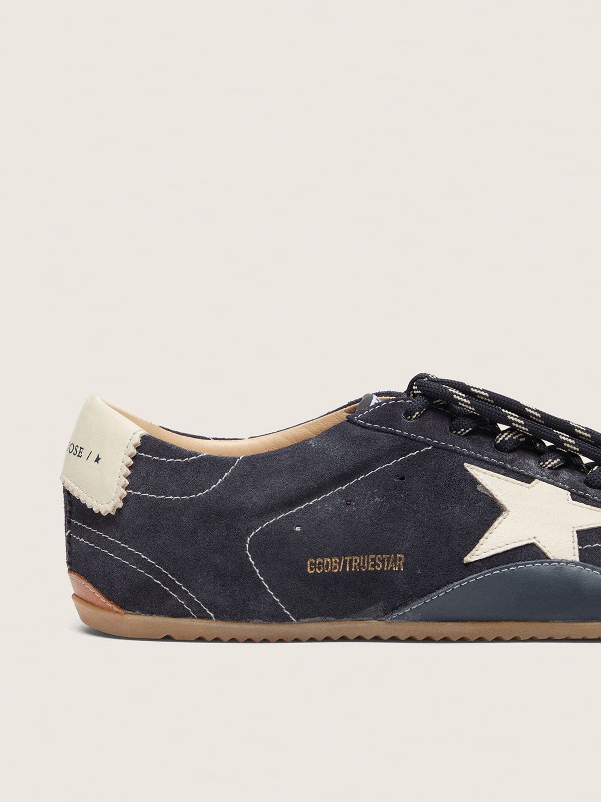 Golden Goose Women’s True-Star In Dark Blue Suede With White Nappa Leather Star And Heel Tab - Sneaker Türkiye