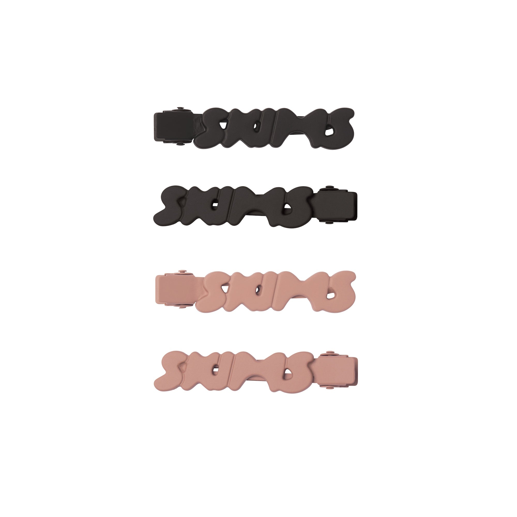 SKIMS GETTING READY ACCESSORIES MATTE LOGO NO-CREASE HAIR CLIP 4-PACK | SIENNA AND ONYX - Sneaker Türkiye