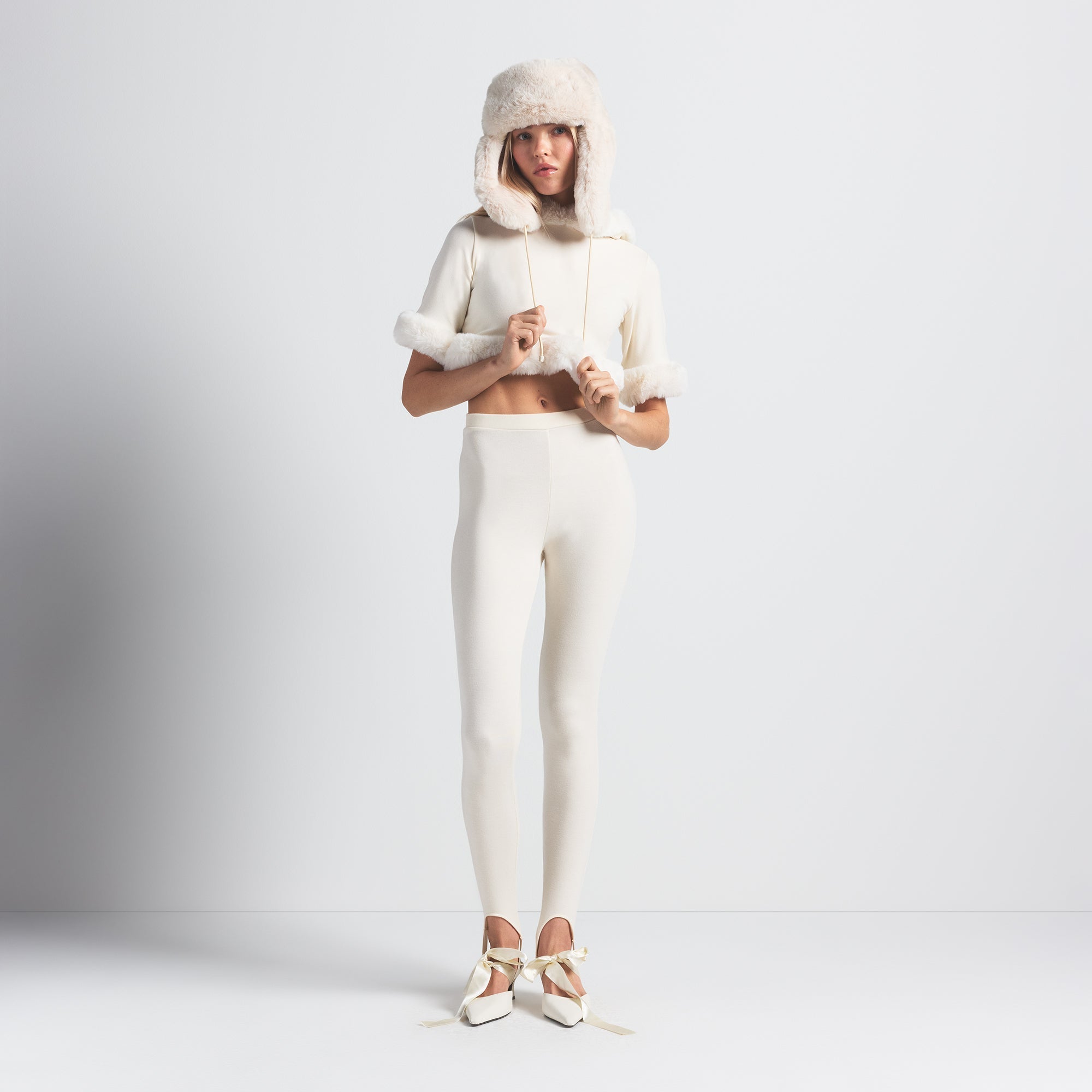 SKIMS FAUX FUR TRAPPER HAT | EGRET - Sneaker Türkiye