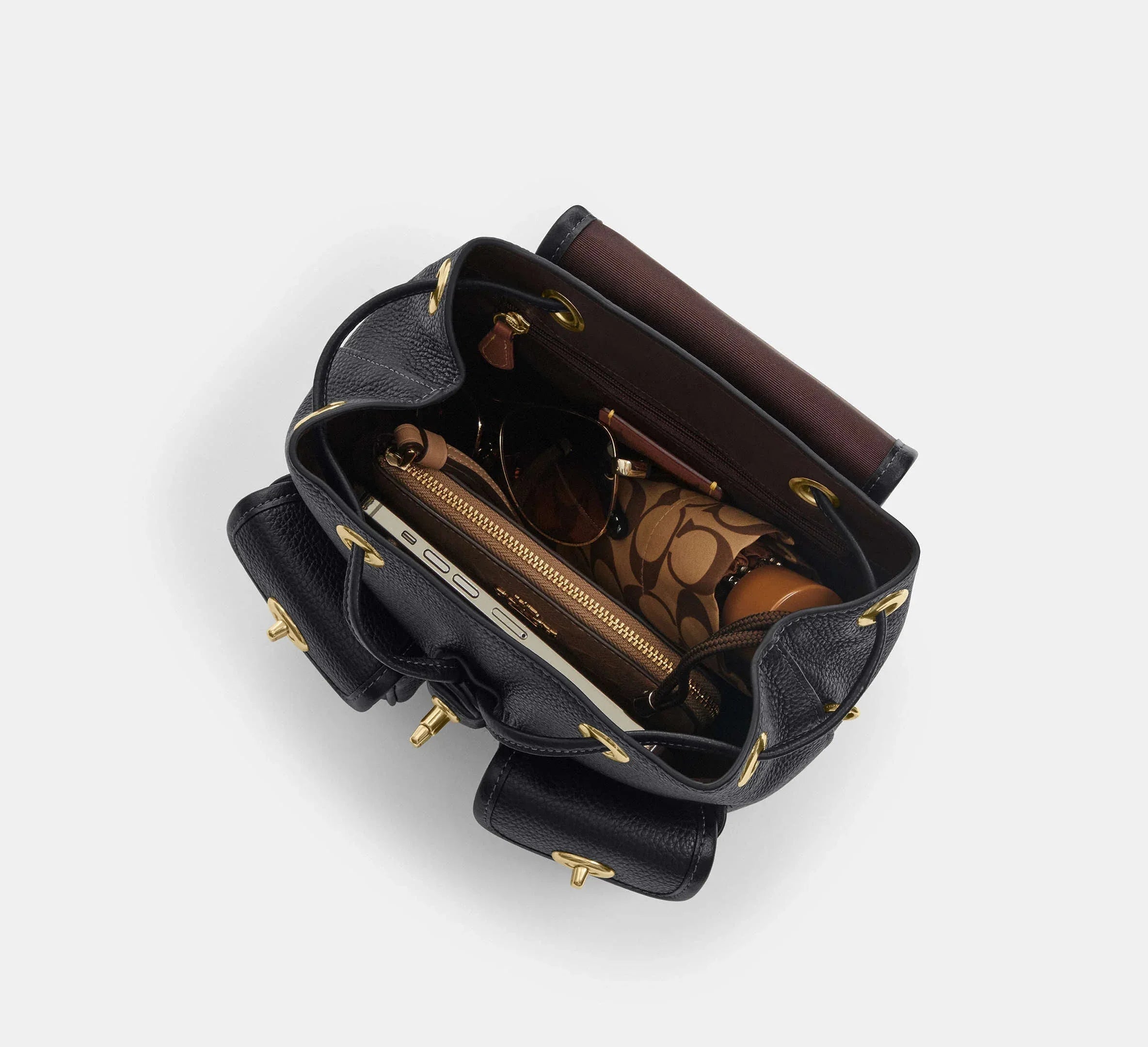 Coach Hadley Backpack – Gold/Dark Stone - Sneaker Türkiye