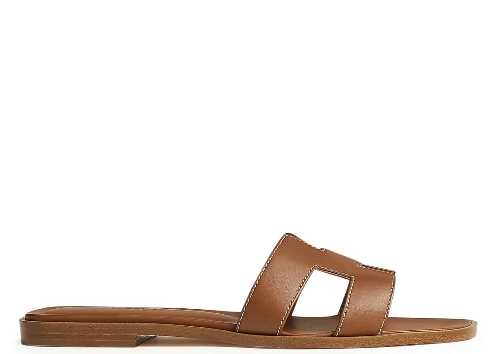 Hermes Oran Sandal Gold Box Calfskin Leather - Sneaker Türkiye