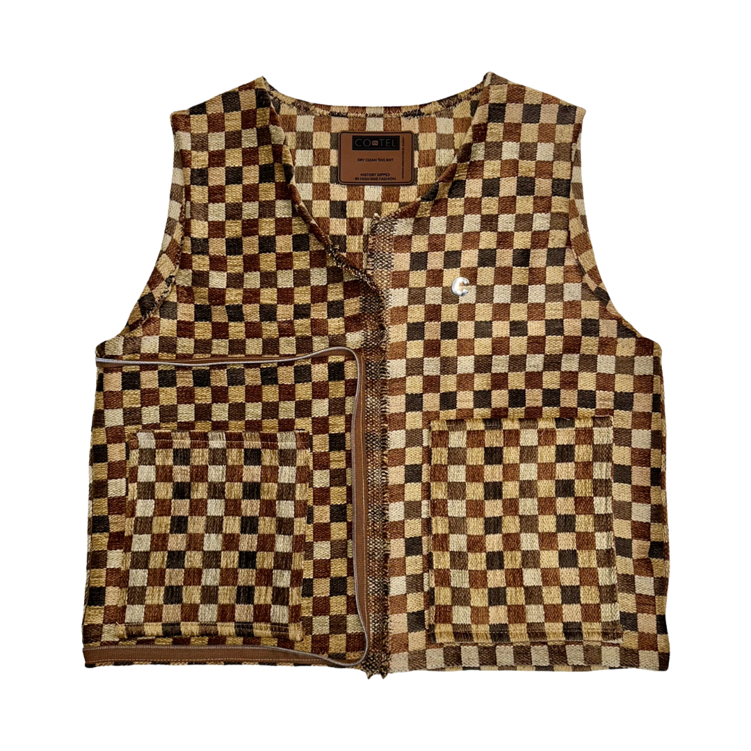 Cointel Porcini Checkered Bag Vest - Sneaker Türkiye