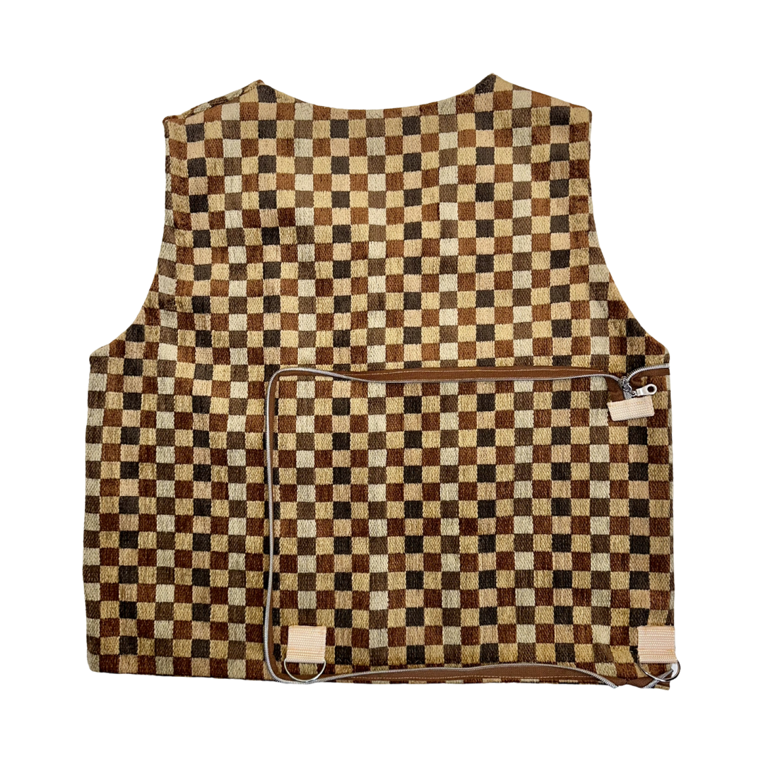 Cointel Porcini Checkered Bag Vest - Sneaker Türkiye