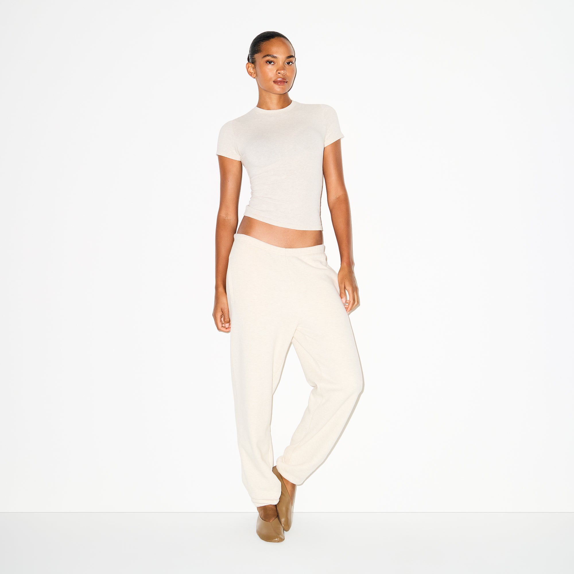 SKIMS COTTON FLEECE CLASSIC JOGGER | OATMEAL HEATHER - Sneaker Türkiye