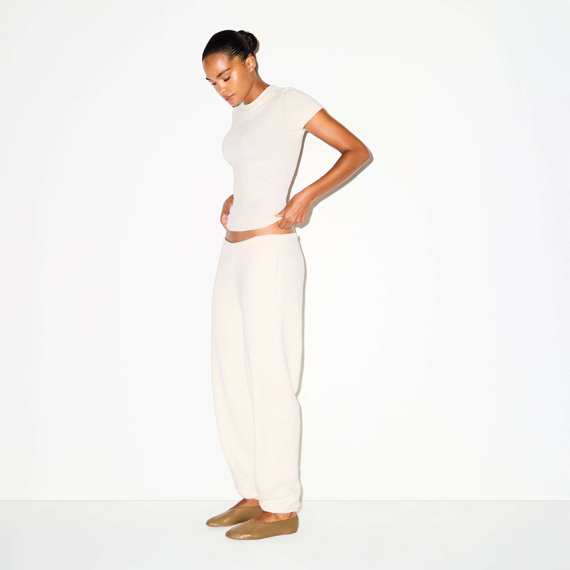 SKIMS COTTON FLEECE CLASSIC JOGGER | OATMEAL HEATHER - Sneaker Türkiye