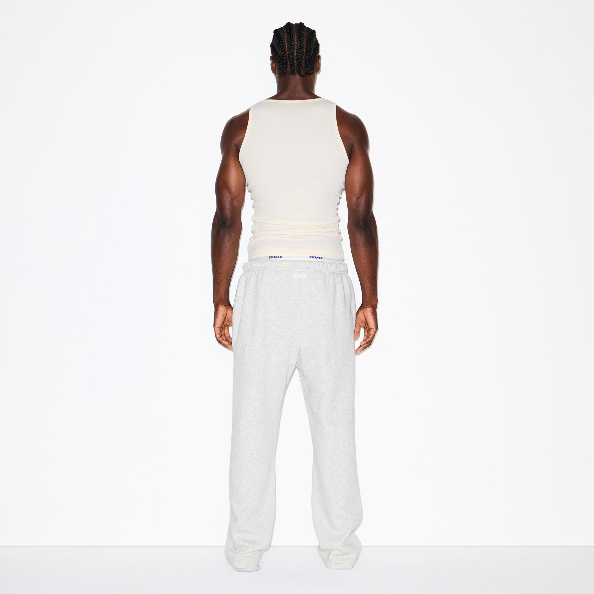 SKIMS FLEECE LOUNGE MENS CLASSIC STRAIGHT LEG PANT | LIGHT HEATHER GREY - Sneaker Türkiye
