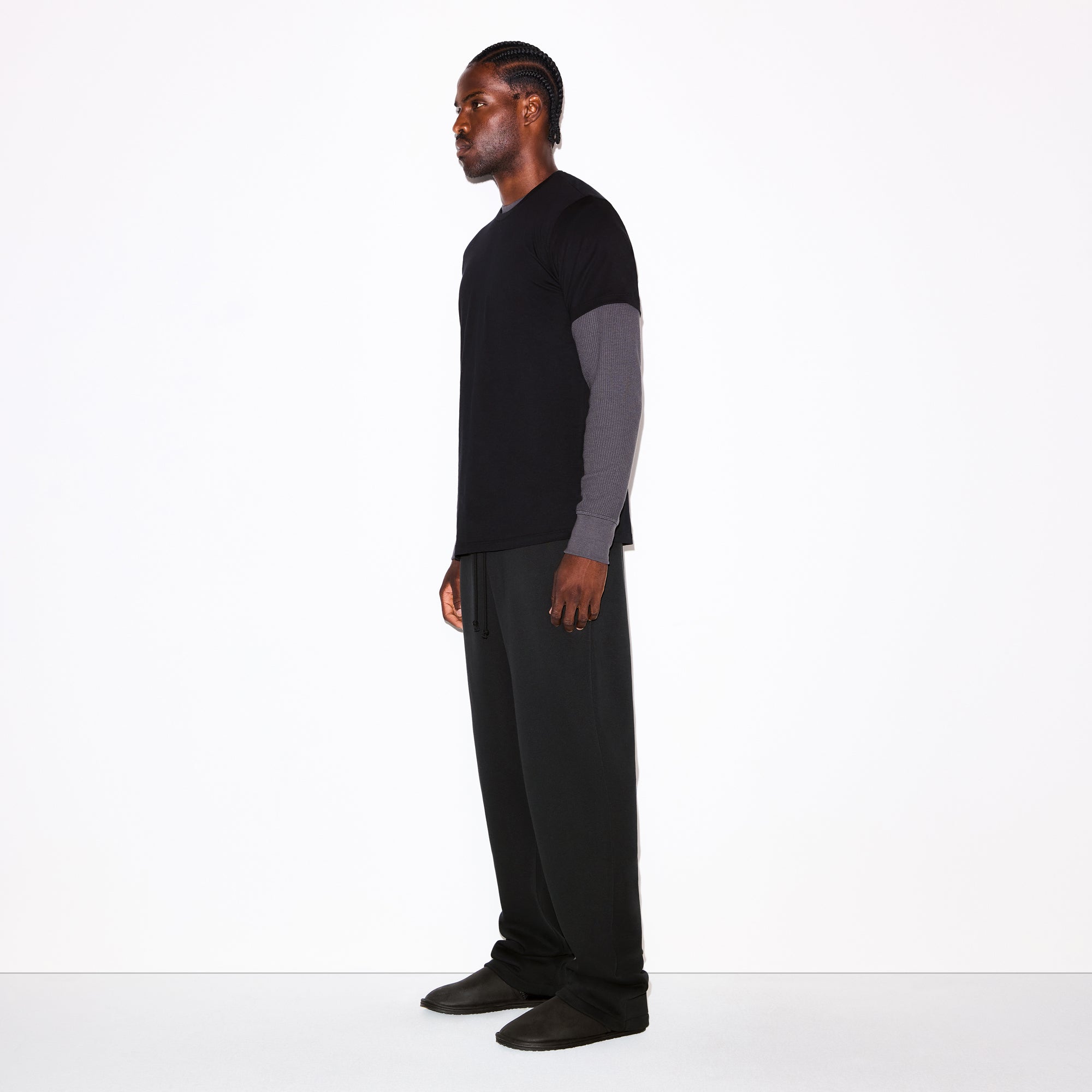 SKIMS FLEECE LOUNGE MENS CLASSIC STRAIGHT LEG PANT | WASHED ONYX - Sneaker Türkiye