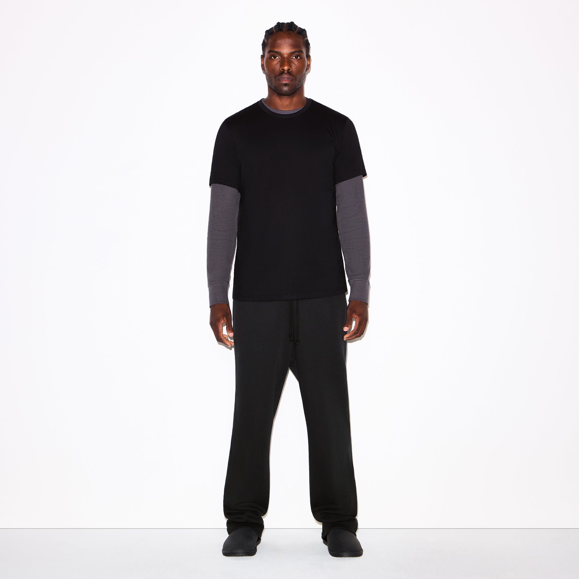 SKIMS FLEECE LOUNGE MENS CLASSIC STRAIGHT LEG PANT | WASHED ONYX - Sneaker Türkiye