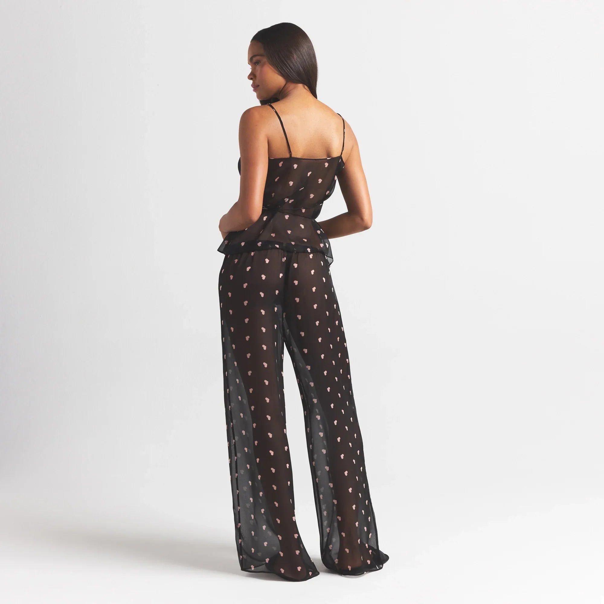 SKIMS ROMANCE WIDE LEG PANT | OBSIDIAN SPACED HEARTS - Sneaker Türkiye