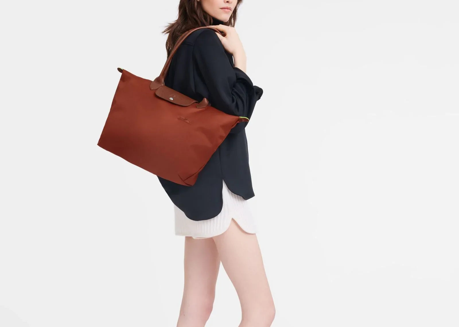 Longchamp Le Pliage Green Large Tote Bag Chestnut - Sneaker Türkiye