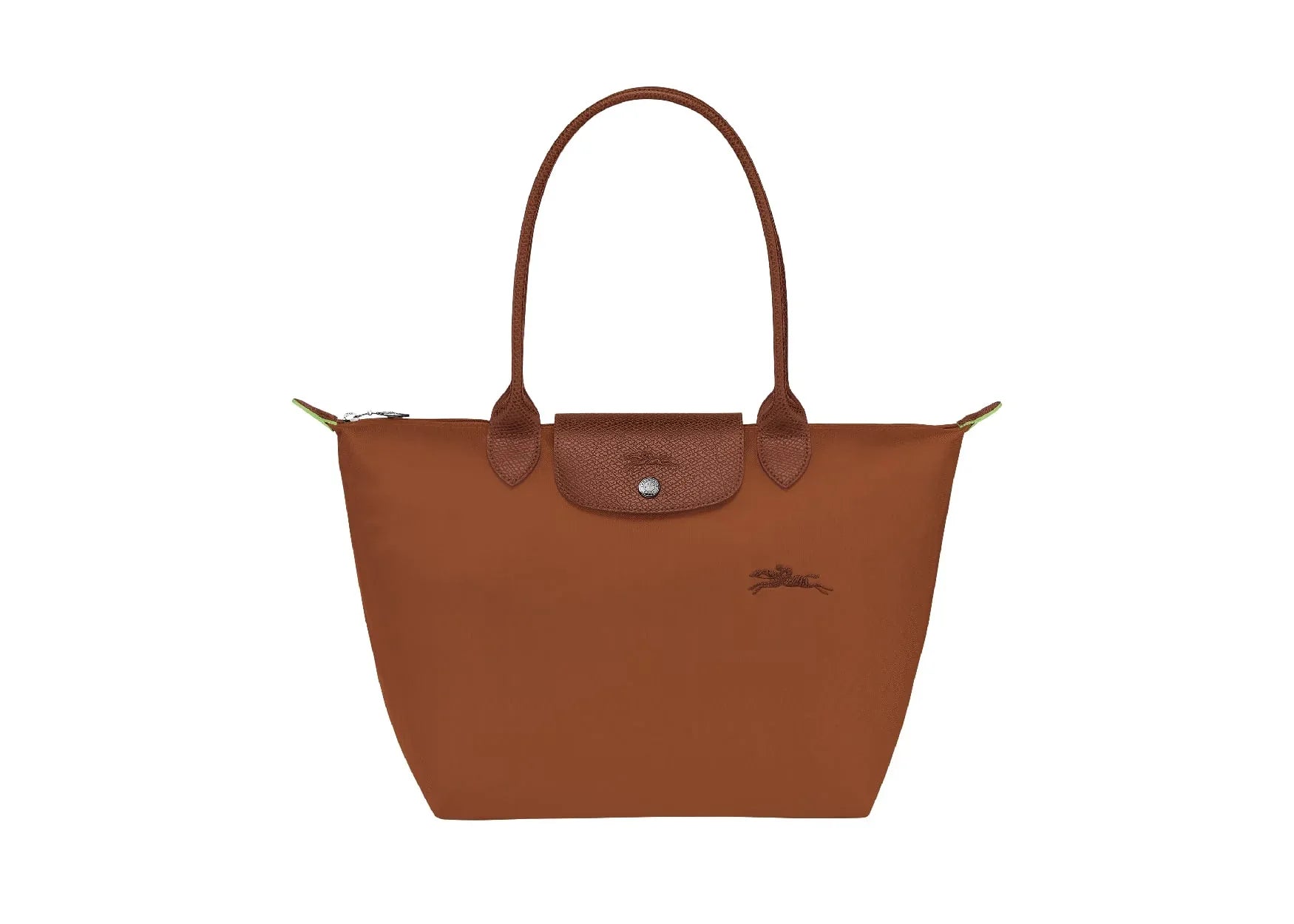 Longchamp Le Pliage Green Medium Tote Bag Cognac - Sneaker Türkiye