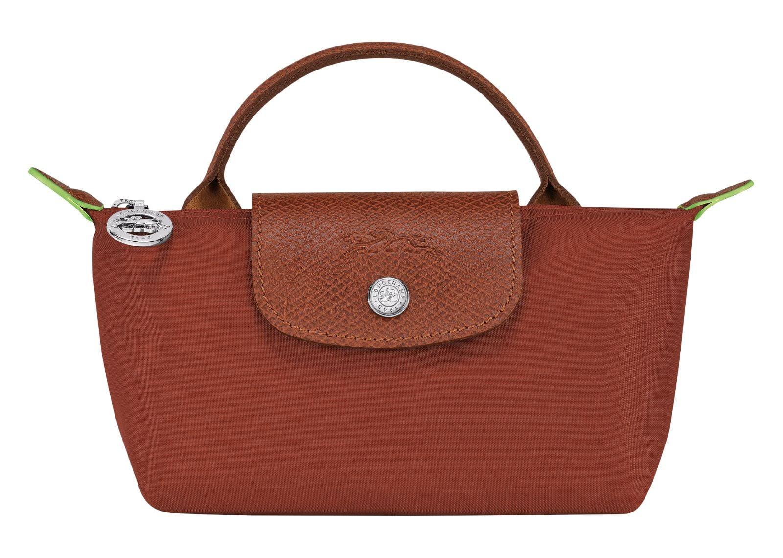Longchamp Le Pliage Green Pouch With Handle Chestnut - Sneaker Türkiye