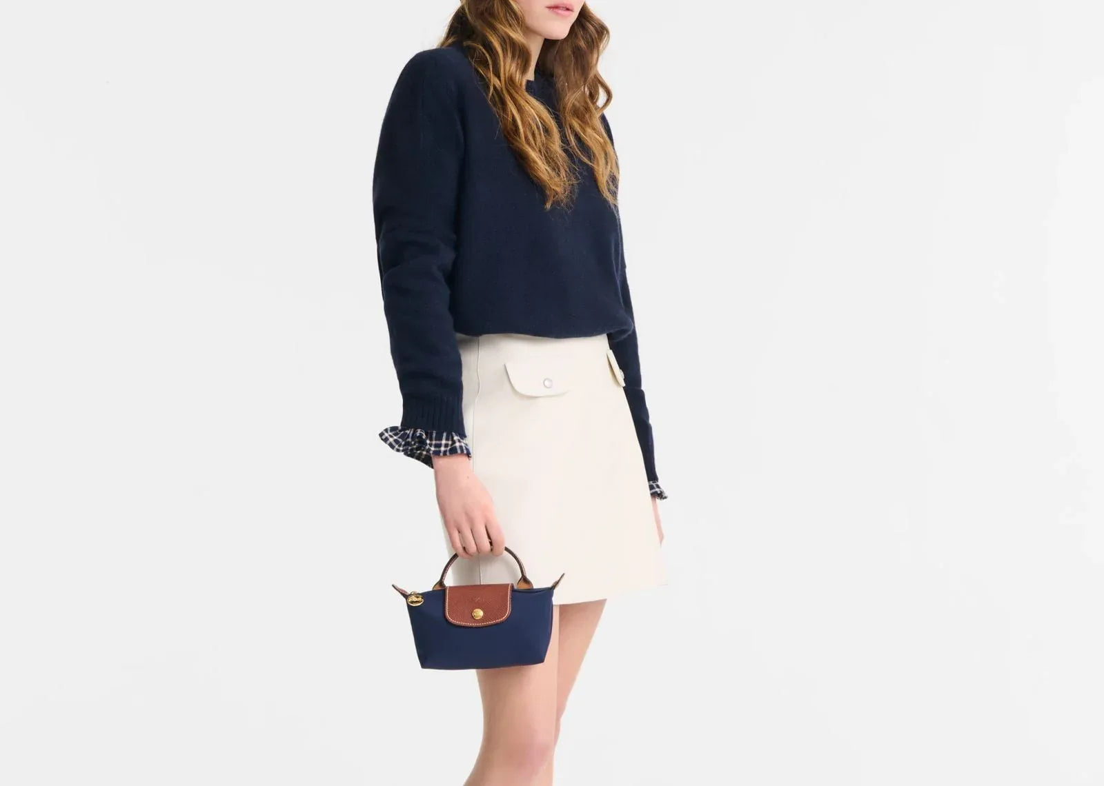 Longchamp Le Pliage Original Pouch With Handle Navy - Sneaker Türkiye
