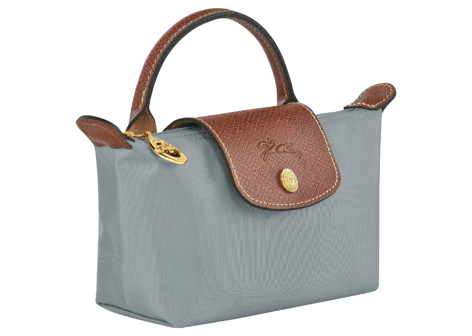 Longchamp Le Pliage Original Pouch With Handle Steel - Sneaker Türkiye