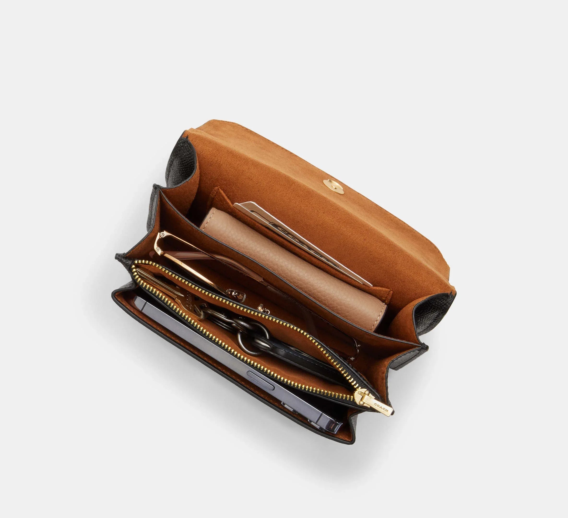 Coach Mini Klare Crossbody Bag In Signature Gold/Tan/Black - Sneaker Türkiye
