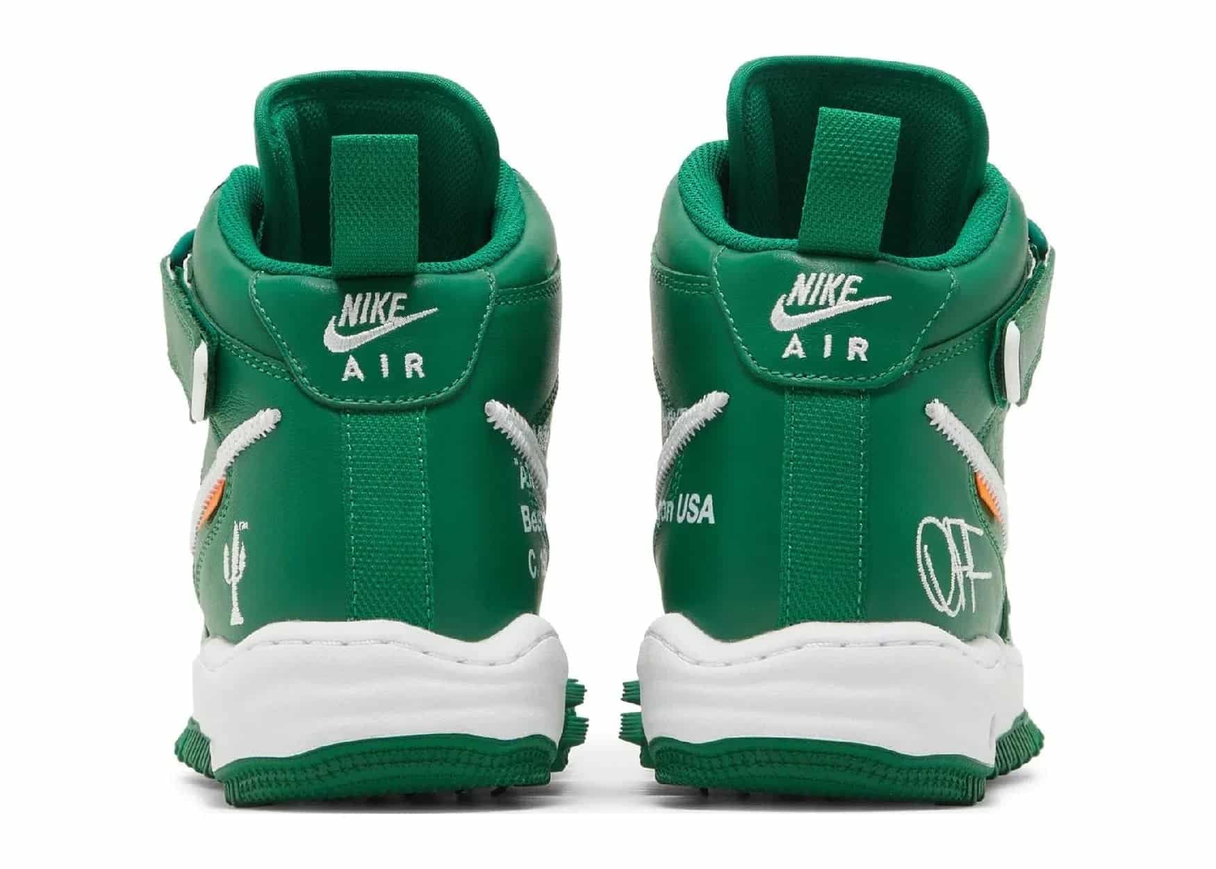 Nike Air Force 1 Mid Off-White Pine Green - Sneaker Türkiye