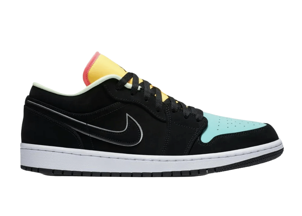 Nike Air Jordan 1 Low Black Aurora Green Laser Orange - Sneaker Türkiye