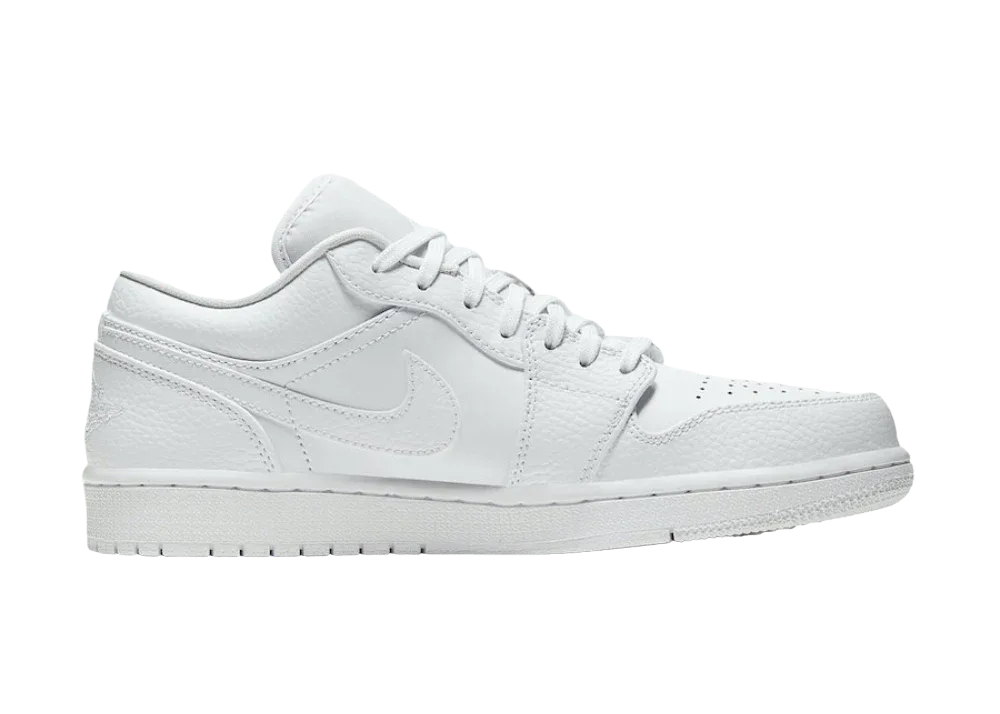 Nike Air Jordan 1 Low Triple White Tumbled Leather - Sneaker Türkiye