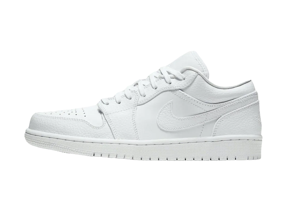 Nike Air Jordan 1 Low Triple White Tumbled Leather - Sneaker Türkiye