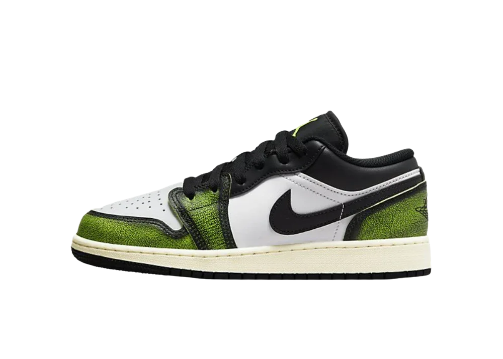 Nike Air Jordan 1 Low White Black Green (GS) - Sneaker Türkiye