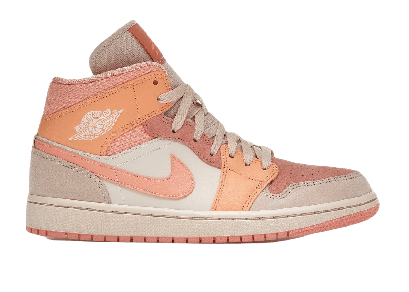 Nike Air Jordan 1 Mid Apricot Orange (W) - Sneaker Türkiye
