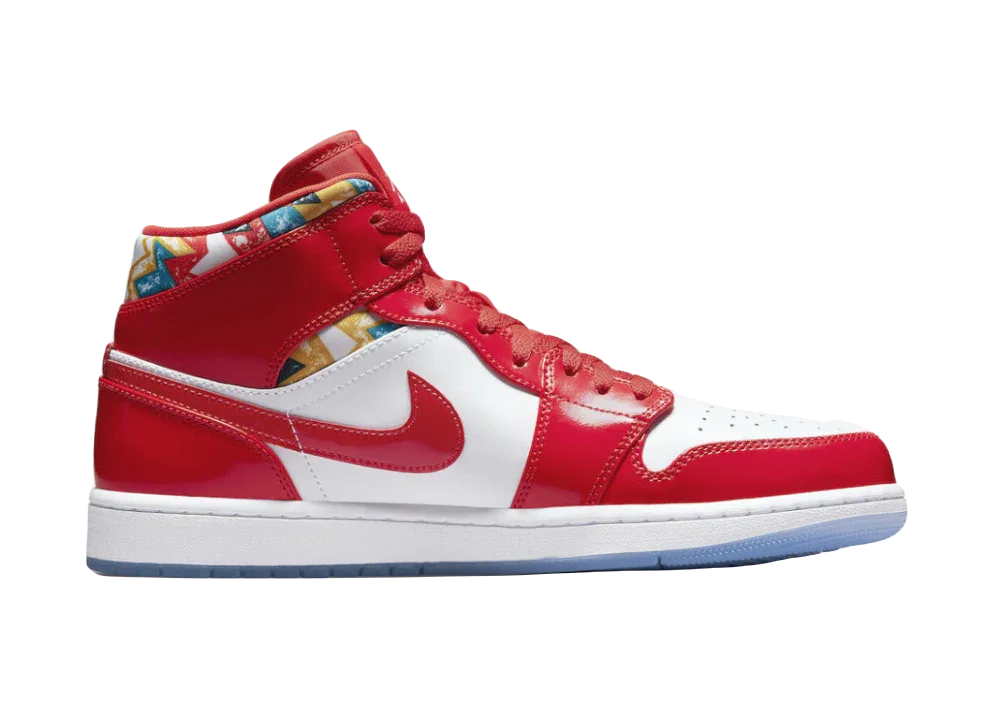 Nike Air Jordan 1 Mid Barcelona Sweater Red Patent - Sneaker Türkiye